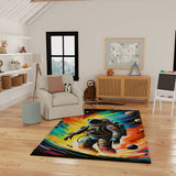 Nourison Imagination IMA09 Machine Made Machine Printed Borderless Design Indoor Only Kids  Rug Multicolor, Multicolor Pile, 100% Polyester 841491134344