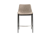 VIG Furniture Modrest Jane - Modern Tan & Black Counter Stool (Set of 2) VGHR5361C-BRN