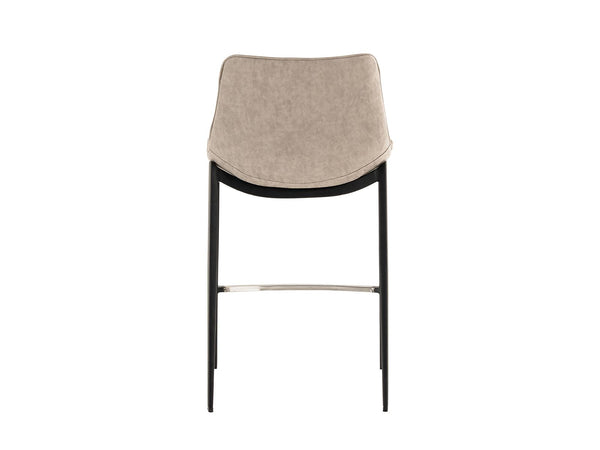 VIG Furniture Modrest Jane - Modern Tan & Black Counter Stool (Set of 2) VGHR5361C-BRN