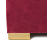 VIG Furniture Modrest Janet - Modern Red Velvet + Gold Bed VGVC-BD1820-BED