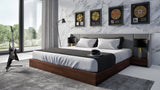 VIG Furniture Nova Domus Janice - Modern Grey Fabric and Walnut Bed and Nightstands VGMA-BR-88-BED