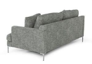 VIG Furniture Janina Dark Grey Fabric Sofa With Stainless Steel Legs, Removable Cushions & Included Pillows (75") VGKKKF1032-DRKGRY-3