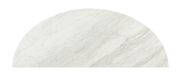 Hooker Furniture Modern Sculptural Two-Drawer Nightstand With Marble Top, Pewter Accents, Oak Veneer Texture And Soft-Close Drawers Light Brown 6850-90215-80