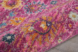 Nourison Passion PSN01 Machine Made Power-loomed No Border Indoor Only Bohemian Transitional Rug Fuchsia, Pink 100% Polypropylene 99446389640