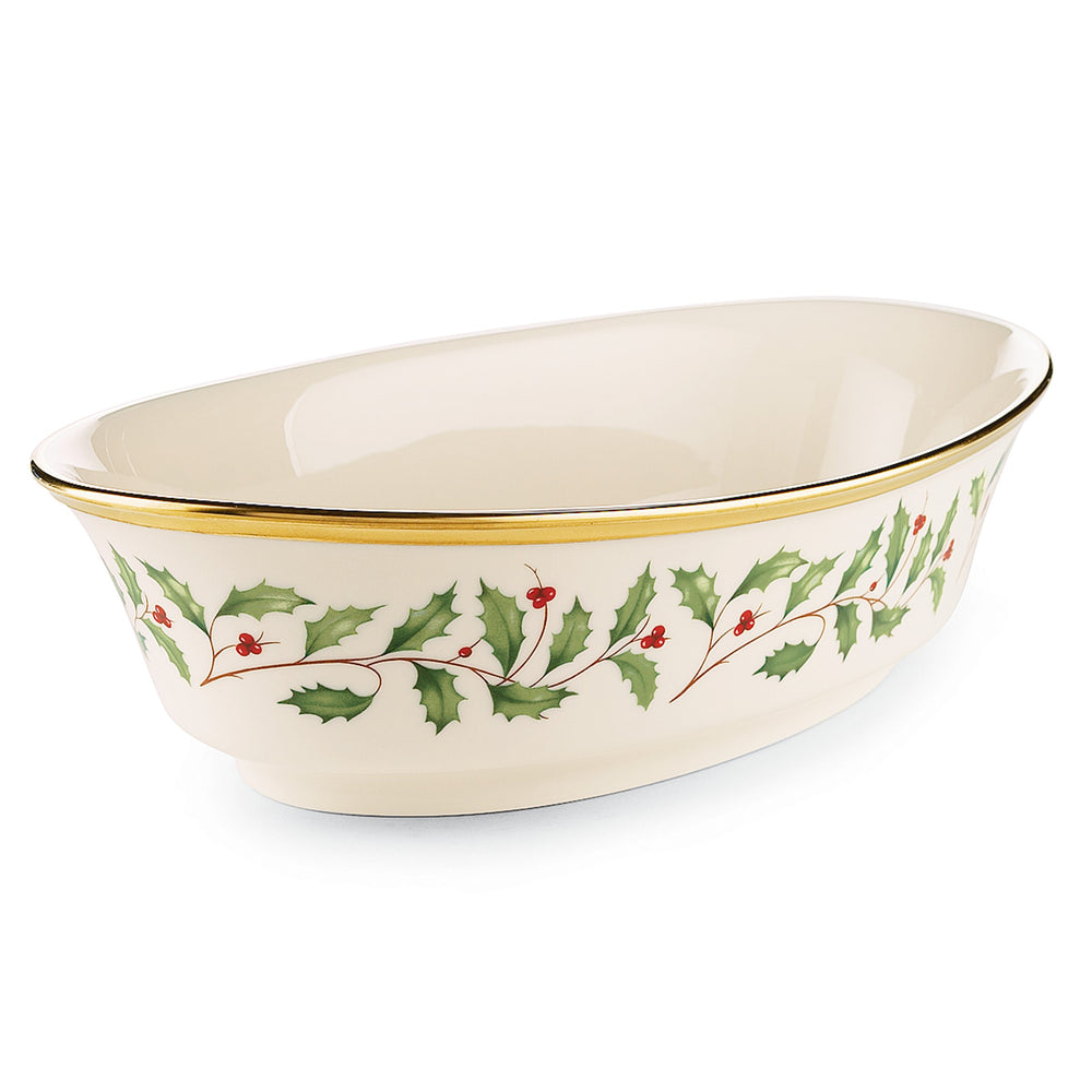 Lenox Holiday Vegetable Bowl Red & Green, IVORY PORCELAIN 146504510