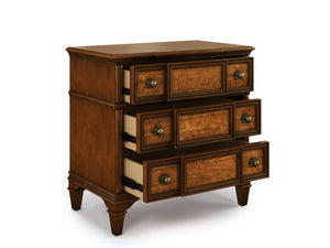 A.R.T. Furniture Newel Night Chest – Vintage Cherry Finish With 3 Cedar-lined Drawers, Antique Brass Hardware & Modern Charm Brown Poplar Solids,Cherry Veneers,Metal 294140-1406
