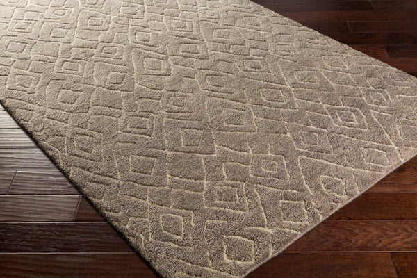 Surya Javier Hand-made 2' X 3' Wool Rug - Exquisite Indian Craftsmanship For Timeless Home Elegance Gray Wool Jav1000-69