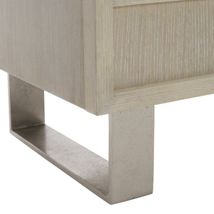 Bernhardt Bernhardt Solaria Door Chest With Dune Quartered Oak Finish, Geometric Overlays & Shiny Nickel Legs 310115