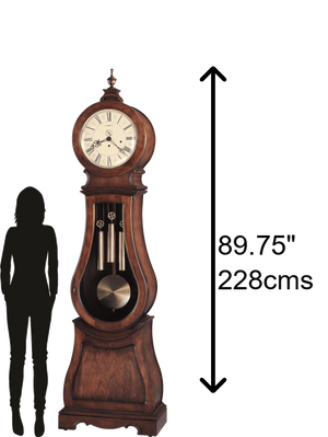 Hekman Furniture 611005 Arendal Grandfather Clock - Exquisite Tuscany Cherry Finish, Antique Design, And Chime Elegance Tuscany Cherry Arendal Grandfather Clock 611005