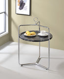 English Elm Steve Silver - Miro - Side Table - Black / Silver