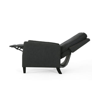 English Elm Christopher Knight Home® - 27.5" Wide Manual Standard Recliner with Plush Upholstery, Nailhead Trim & Contemporary Pushback Comfort Dark Gray 62808.00DGRY