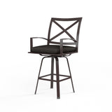 La Jolla Swivel Counter Stool in Spectrum Carbon w/ Self Welt SW401-7C-48085 Sunset West