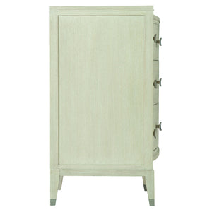 Bernhardt Bernhardt Cerused Linen East Hampton Dresser — 9-Drawer Neo-Traditional Bowed Front With Nickel Pulls 395054