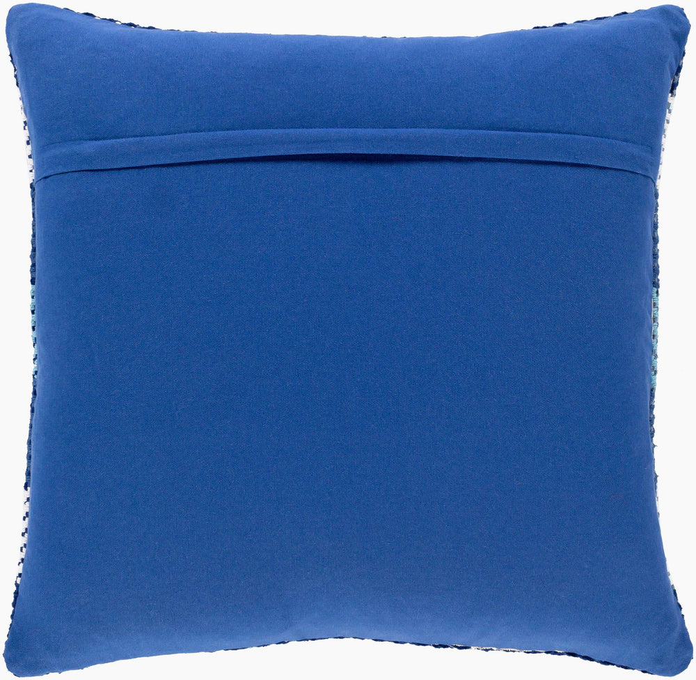 Surya Jacobean 18"L X 18"W Cotton Accent Pillow – Elegant Home Décor, Durable Comfort, Stylish Flair Denim Cotton,Cotton Jbn001-1818