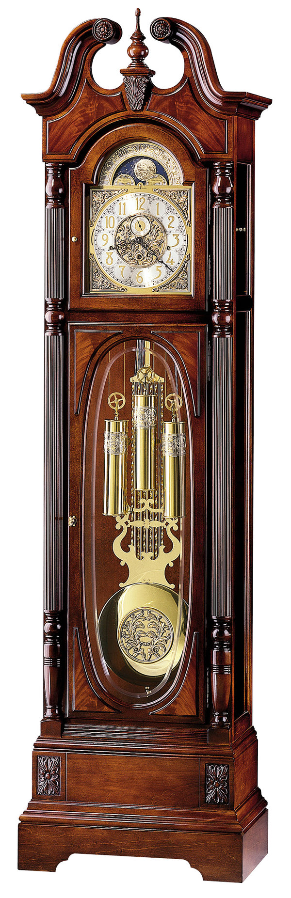 Hekman Furniture Stewart Grandfather Clock - Elegant Windsor Cherry Design With Triple Chime And Heirloom Features Windsor Cherry Stewart Grandfather Clock 610948-hekman