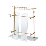 Park Hill White Marble and Brass Bistro Rack EAW26057