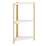 Homelegance By Top-Line Donnell Two-Tone Corner Bookcase Gold Iron