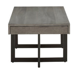 Homelegance By Top-Line Saskai Wood Finish Tables with Drawers Grey MDF