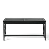 Christopher Knight Home® - Noble House - Nester Indoor Farmhouse Black Finished Acacia Wood Coffee Table