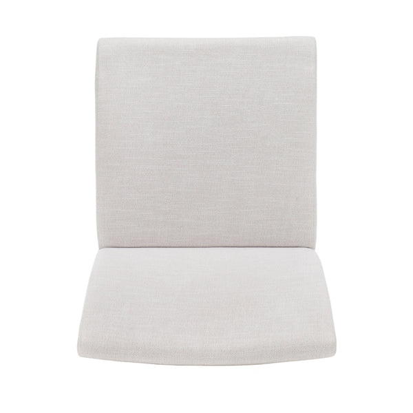 English Elm Dining Chair Set of Two Armless Upholstered Seats with Rubberwood Legs Modern Style 58924.00LBE