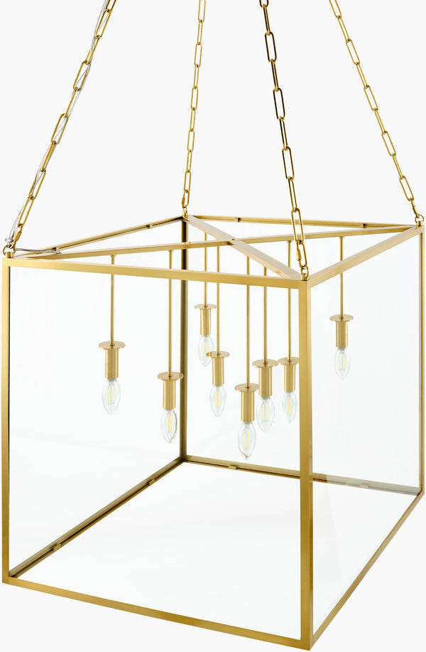 Surya Jaca Wrought Iron Geometric Pendant Light Arts and Crafts Style for Dining Entryway JCA-001