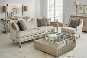 A.R.T. Furniture Harper Vintage Black Chair With Luxe Cushions And Down Blend Pillow For Casual Transitional Style Gray, Silver Wood,Foam,Fabric,Metal 161523-7127aa