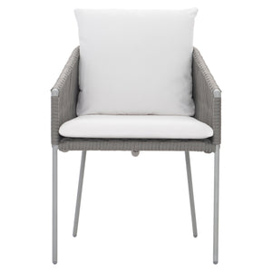 Bernhardt Bernhardt Amalfi Outdoor Arm Chair With Slate Gray Aluminum Frame, Braided Rope & Charcoal Cushions X03542Q