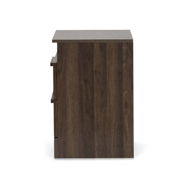 English Elm Christopher Knight Home® - DELANEY2-DRAWER Nightstand Rustic Faux Wood Nightstand with Two Drawers and Top Shelf for Storage Comfort Walnut 71139.00WALN