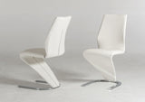 VIG Furniture Penn - Modern White Leatherette Dining Chair (Set of 2) VGGUJCD-6606-WHT