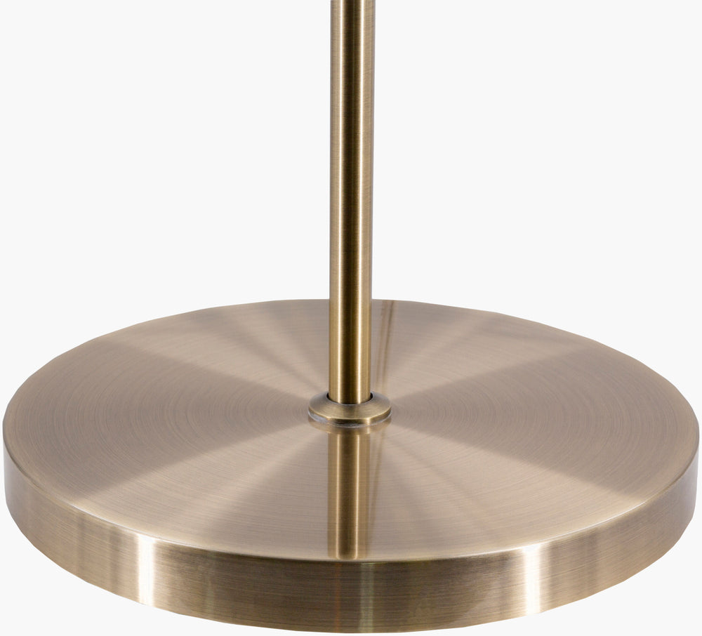 Surya Jace Modern 64" Accent Floor Lamp – Stylish Polyester & Metal Design To Brighten Your Home Decor Body, Metallic ,Brass,Base, Metallic ,Brass,Shade (Outside), Ivory,Shade (Inside), White,Finial, Metallic ,Brass,Harp, Metallic ,Brass,Cord, Translucent Iron,Iron,Polyester,Iron Jce-004