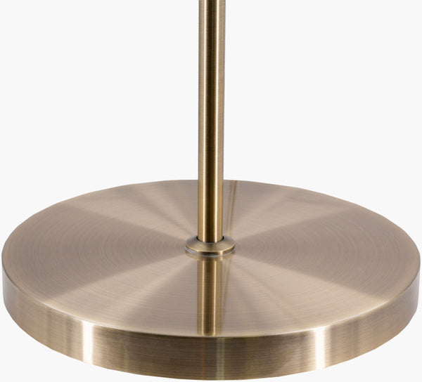 Surya Jace Modern 64" Accent Floor Lamp – Stylish Polyester & Metal Design To Brighten Your Home Decor Body, Metallic ,Brass,Base, Metallic ,Brass,Shade (Outside), Ivory,Shade (Inside), White,Finial, Metallic ,Brass,Harp, Metallic ,Brass,Cord, Translucent Iron,Iron,Polyester,Iron Jce-004