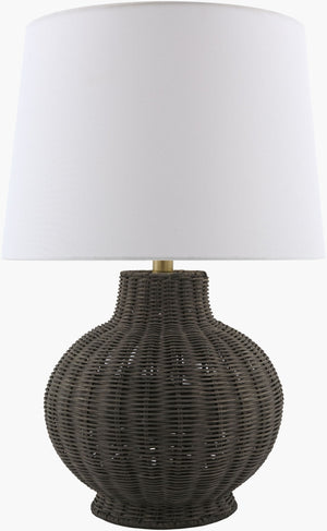 Livabliss Jacaranda Bohemian Global Accent Lamp with Felt Linen Metal Layered Textural Base JCRD-001