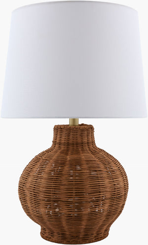 Livabliss Jacaranda Bohemian Felt and Linen Accent Lamp with Metal Base for Eclectic Interiors JCRD-006