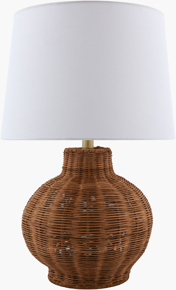 Livabliss Jacaranda Bohemian Felt and Linen Accent Lamp with Metal Base for Eclectic Interiors JCRD-006