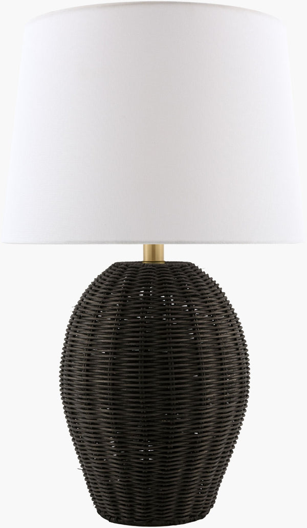 Livabliss Jacaranda Bohemian Global Artisan Table Lamp with Felt Linen and Metal Accents JCRD-010