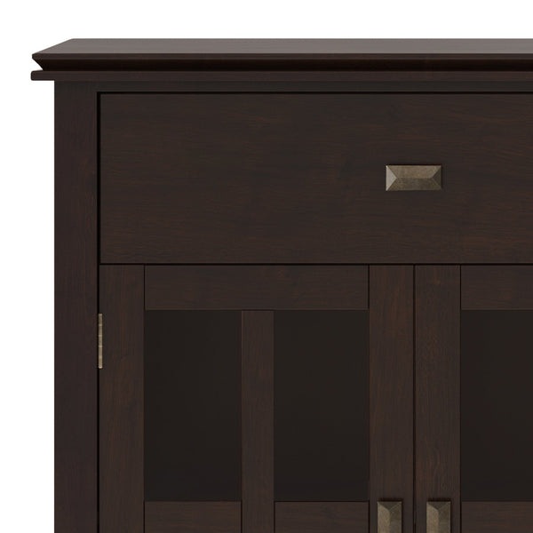 English Elm Artisan Solid Wood Large 4-Door Sideboard Buffet In Distressed Chestnut For Stylish Storage Solutions B136P158429