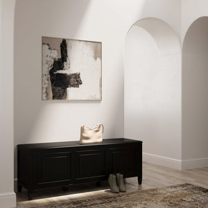 English Elm Connaught Storage Bench Trunk – Elegant Black Handcrafted Wood With Ample Hidden Storage & Style B136P158536