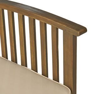 English Elm Casa Acacia Slatted Outdoor Club Chairs Set of 2 with Gray Finish Coastal Patio Seating 63513.00GRY