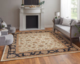Feizy Rugs Wagner Wool Hand Tufted Classic Rug Tan/Brown/Black 8' x 10'