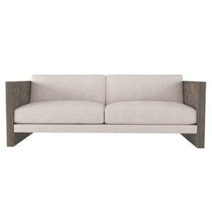 Bernhardt Bernhardt Madura Outdoor Sofa In Carbonized Teak With Plush Water-Resistant Cushions, 85.5" W - Made to Order O9457B