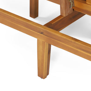 English Elm Christopher Knight Home® - JILL Acacia Daybed Beige with Water-Resistant Cushions, Slat Panel Convertible Bench-to-Bed Outdoor 79" 70513.00BGE