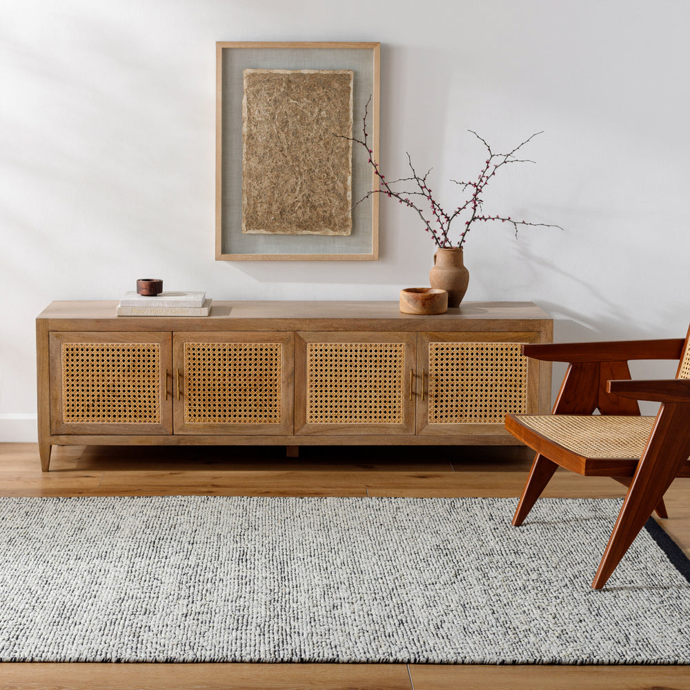 Jadie JDE-2300 9' x 12' Handmade Rug JDE2300-912  Light Grey, Grey, Pewter, Ash, Metallic - Silver, Onyx Surya