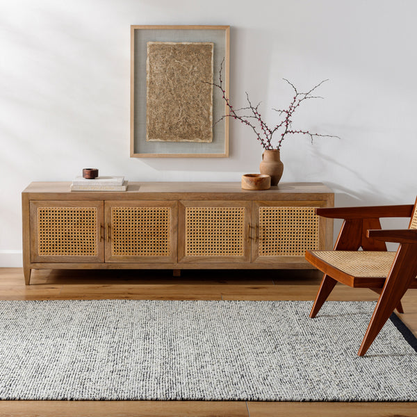 Jadie JDE-2300 9' x 12' Handmade Rug JDE2300-912  Light Grey, Grey, Pewter, Ash, Metallic - Silver, Onyx Surya