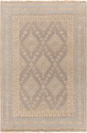 Surya Jade Handmade 2' X 3' Elegant Medium Pile Rug With Fringe - Exquisite Comfort And Style For Home Gray Wool Jde3000-69