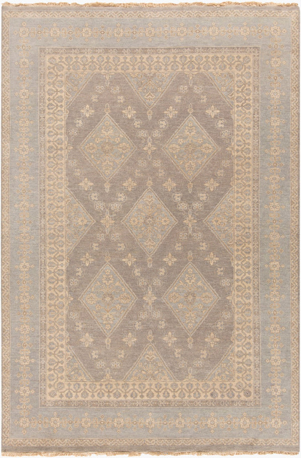 Surya Jade Handmade 2' X 3' Elegant Medium Pile Rug With Fringe - Exquisite Comfort And Style For Home Gray Wool Jde3000-69