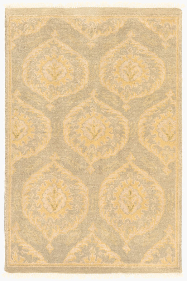 Surya Jade Handmade 2' X 3' Elegant Medium Pile Rug With Fringe - Exquisite Comfort And Style For Home Light Olive Wool Jde3001-23