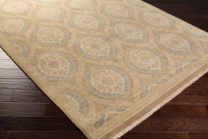 Surya Jade Handmade 2' X 3' Elegant Medium Pile Rug With Fringe - Exquisite Comfort And Style For Home Tan Wool Jde3003-23