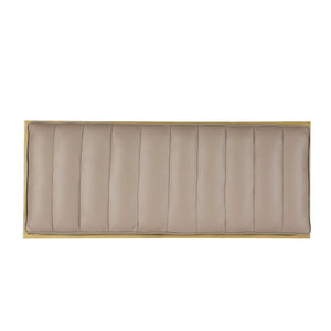 English Elm Christopher Knight Home® - BENCH Gold Faux Leather Upholstered Bench 46" Long Elegant Modern Seating with Sturdy Frame and Comfort - Stylish Accent for Entryway, Bedroom, Living Room 71748.00