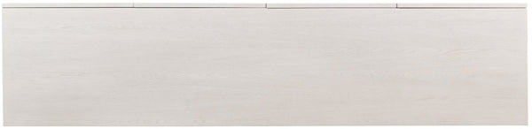 Hooker Furniture Commerce Pilea Credenza — White Oak Entertainment Console With Green Ceramic Lily-Pad Pulls, Soft-Close Doors, Ventilated Wire Management And Adjustable Shelving For Large Media Setups 7228-55041-02