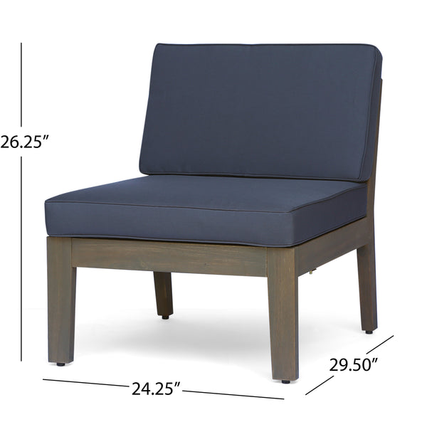 English Elm Grenada Outdoor Modular Sectional Solid Acacia Wood Slatted Patio Sofa Set Dark Grey 63887-66388.00-63699.00GRY